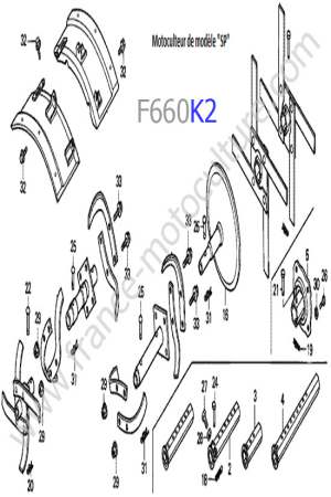 HONDA - F660K2 : Couteaux / fraises