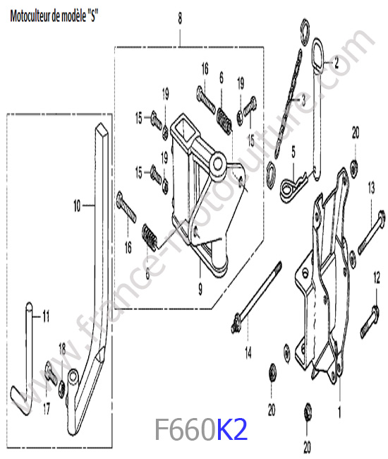 Attelage 2 HONDA F660K2