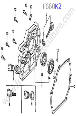 HONDA - F660K2 : Carter inferieur