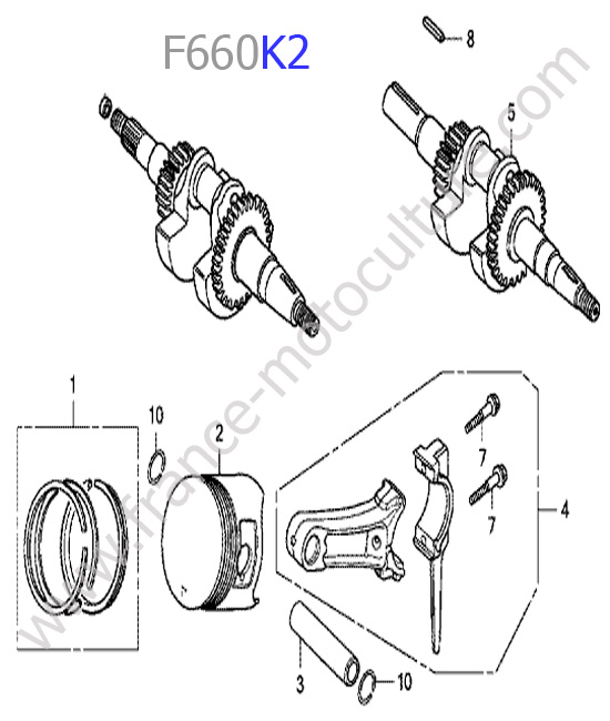 Vilebrequin / Piston HONDA F660K2
