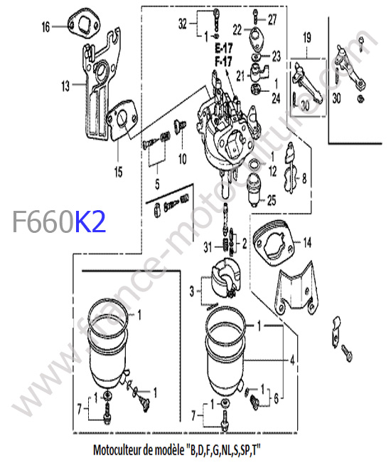 Carburateur 2 HONDA F660K2
