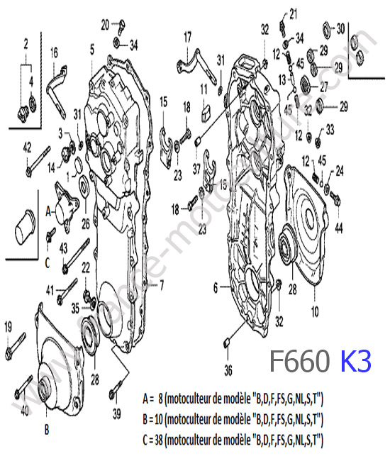 Carters transmission HONDA F660K3