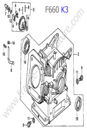 HONDA - F660K3 : Bloc moteur