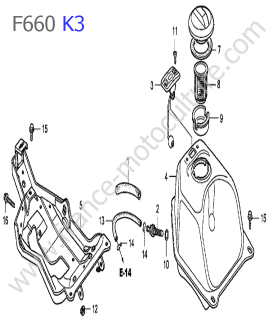 Reservoir HONDA F660K3