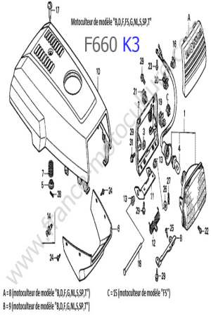 HONDA - F660K3 : Capot / Phare