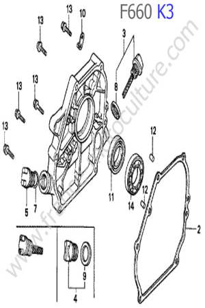 HONDA - F660K3 : Carter inferieur