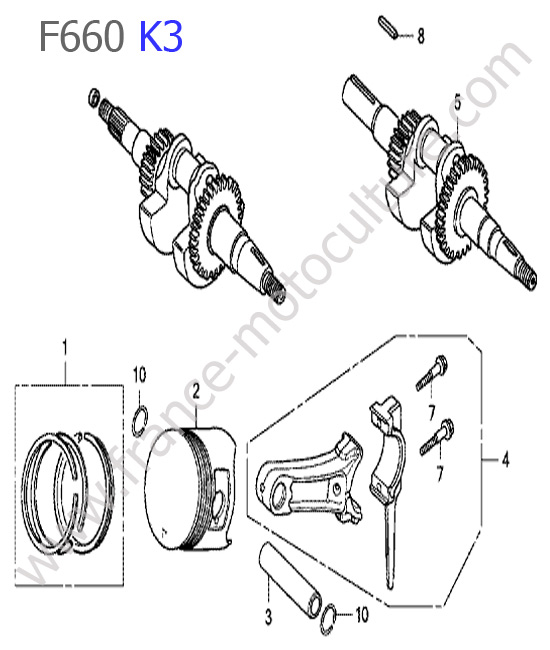 Vilebrequin / Piston HONDA F660K3