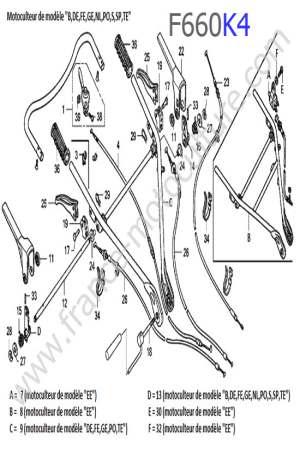 HONDA - F660K4 : Cables - guidon