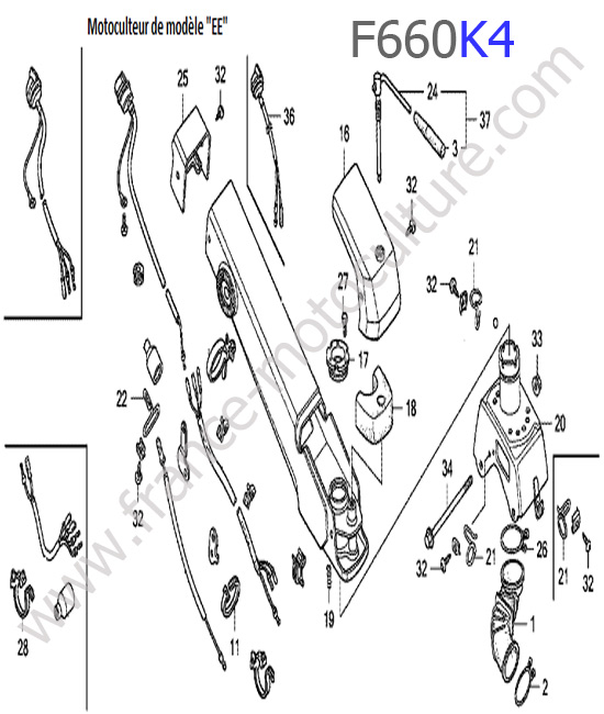 Colonne / Mancheron 3 HONDA F660K4