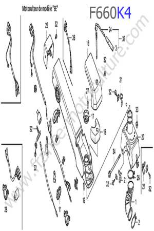 HONDA - F660K4 : Colonne / Mancheron 3