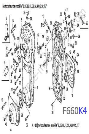 HONDA - F660K4 : Carters transmission