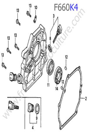 HONDA - F660K4 : Carter inferieur