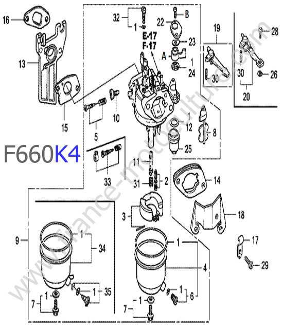 Carburateur HONDA F660K4