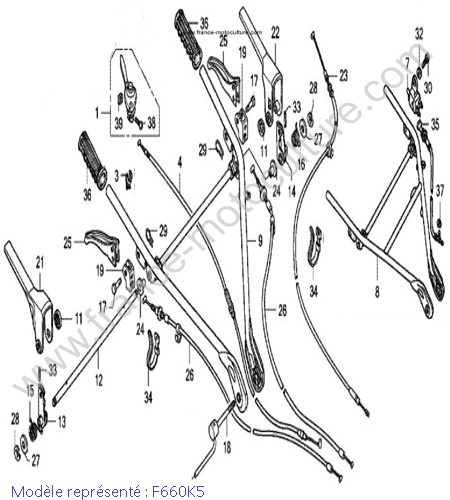 Guidon - K5 HONDA F660K5