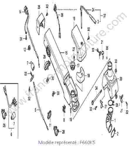 HONDA - F660K5 : Support guidon - K5