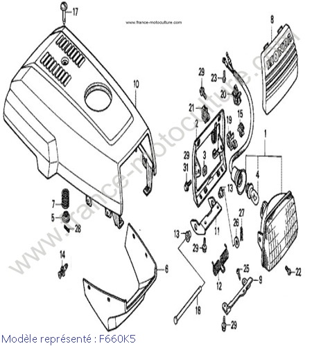 Phare - K5 HONDA F660K5
