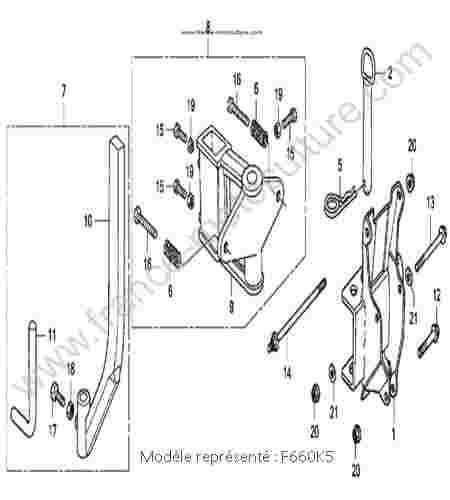 HONDA - F660K5 : Boitier attelage - K5