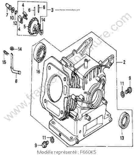 HONDA - F660K5 : Bloc moteur - K5
