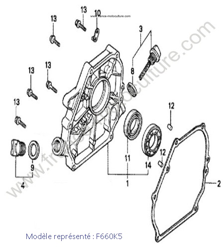 Carter moteur - K5 HONDA F660K5