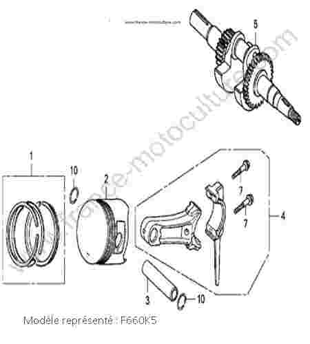 HONDA - F660K5 : Vilebrequin piston - K5