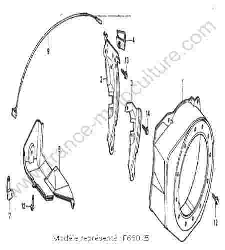 HONDA - F660K5 : Carter lanceur - K5