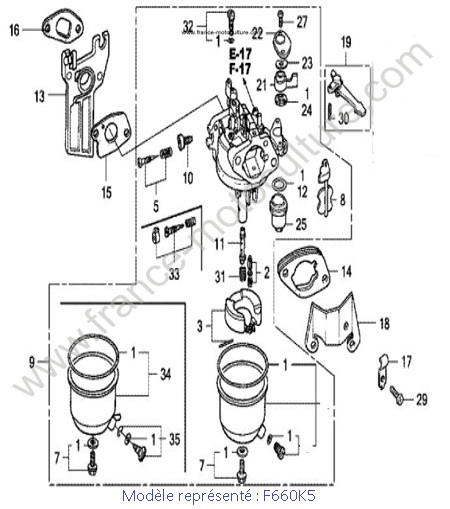 Carburateur - K5 HONDA F660K5