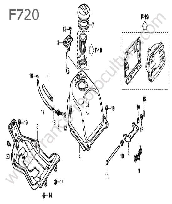 Reservoir HONDA F720