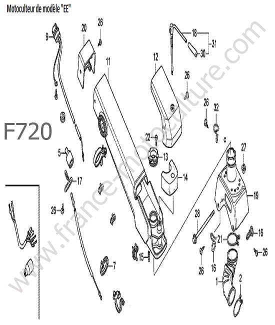 Colonne / Mancheron 2 HONDA F720