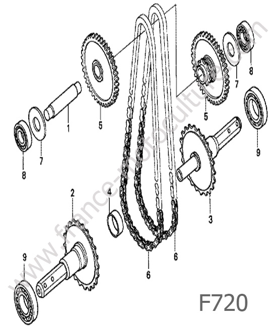 Arbre roue HONDA F720