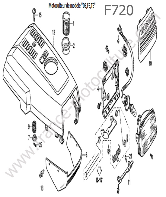 Capot / Phare 1 HONDA F720