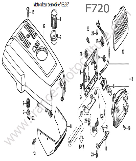 Capot / Phare 2 HONDA F720