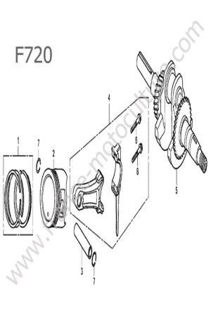 HONDA - F720 : Vilebrequin/piston - K2