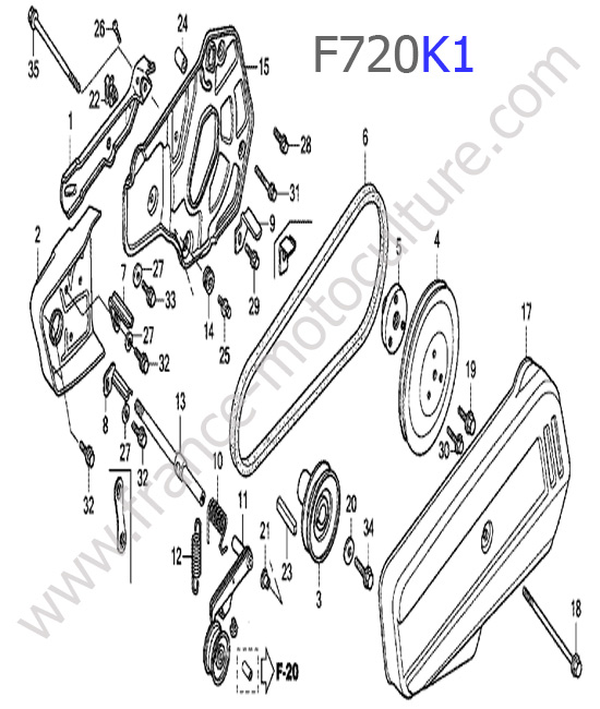 Carters / Courroie HONDA F720K1