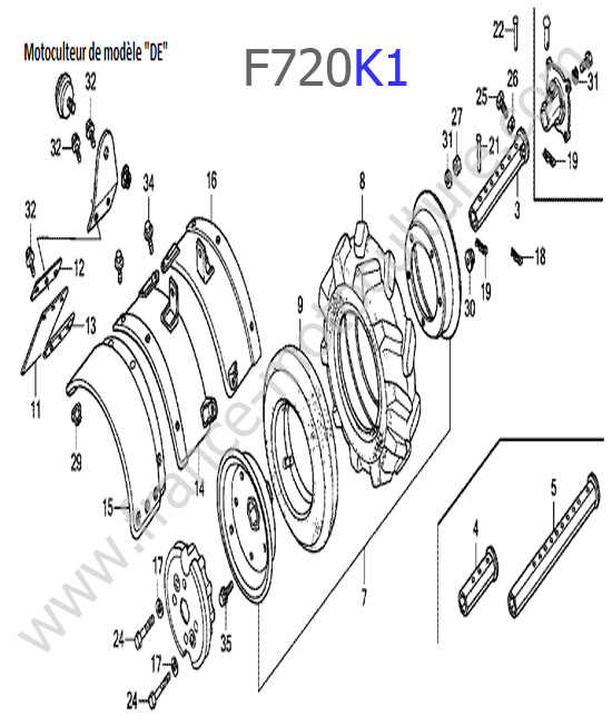 Garde-boue 1 HONDA F720K1