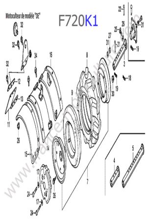 HONDA - F720K1 : Garde-boue 1