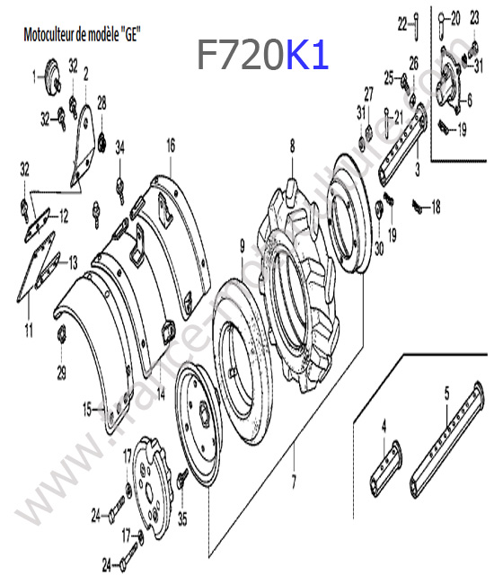 Garde-boue 2 HONDA F720K1