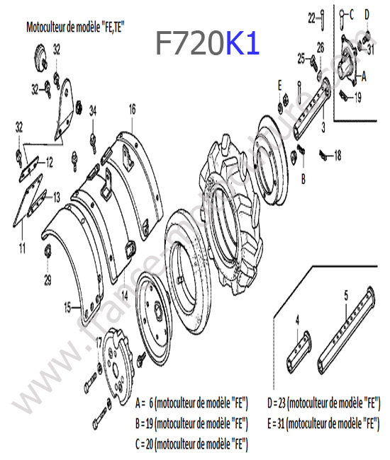 Garde-boue 3 HONDA F720K1