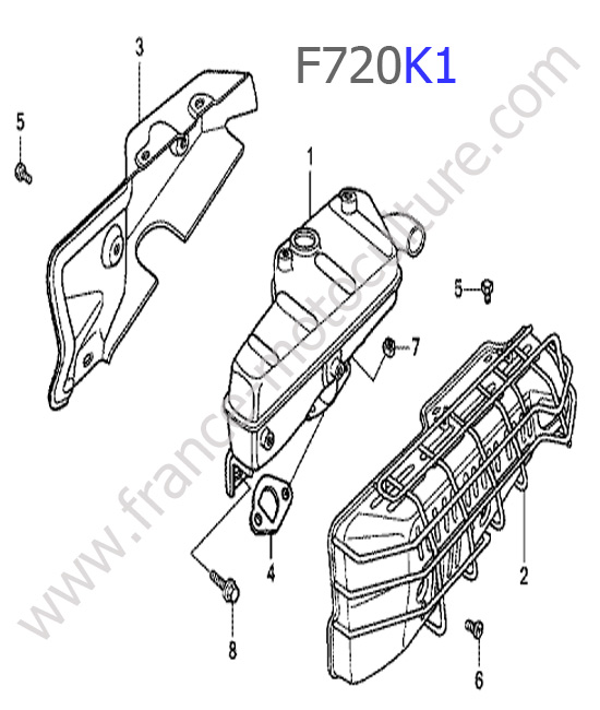 Echappement HONDA F720K1