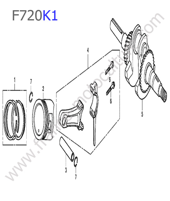 Vilebrequin / Piston HONDA F720K1