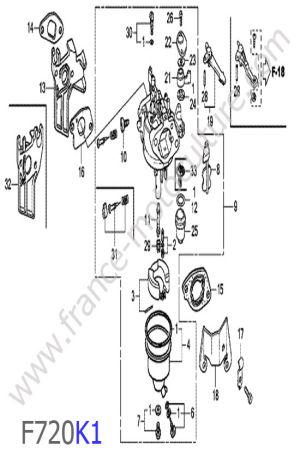 HONDA - F720K1 : Carburateur