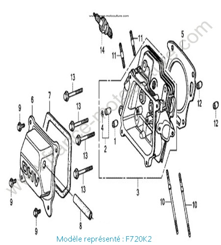 Culasse - K2 HONDA F720K2