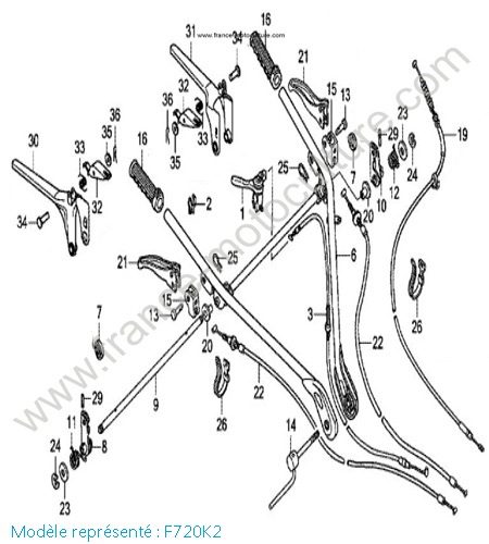 Guidon - K2 HONDA F720K2