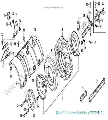HONDA - F720K2 : Carters roues - K2