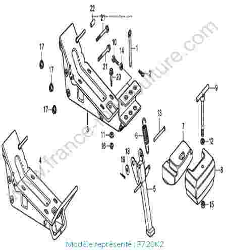 HONDA - F720K2 : Support moteur bequille - K2