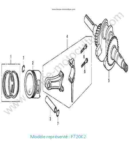 HONDA - F720K2 : Vilebrequin/piston - K2