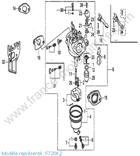 Carburateur - K2 HONDA F720K2