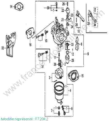HONDA - F720K2 : Carburateur - K2