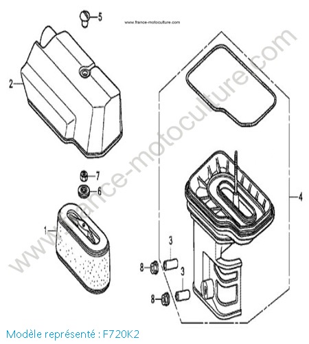 Filtre a air - K2 HONDA F720K2