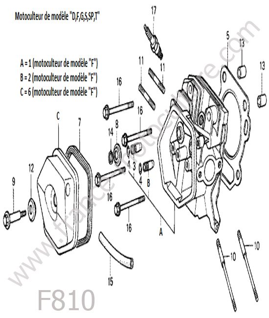 Culasse HONDA F810