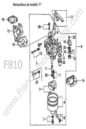 HONDA - F810 : Carburateur 2